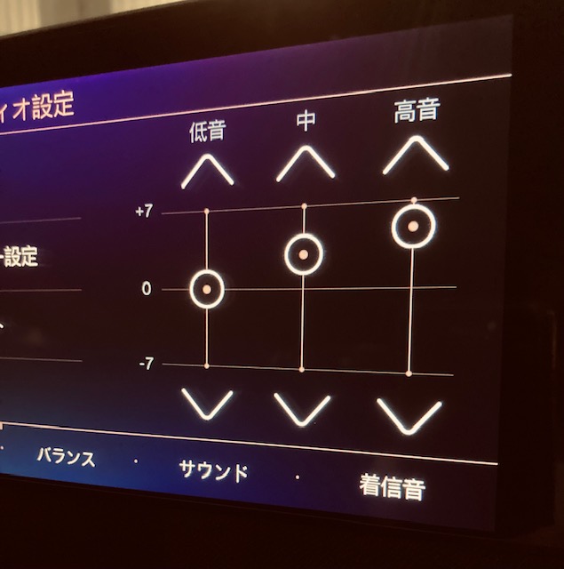 オーディオ設定